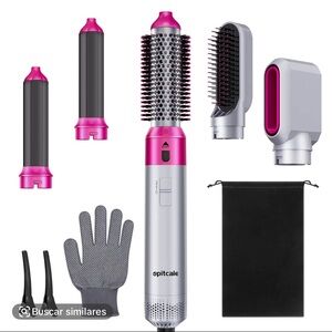 Silver and Pink Hair Styling Set